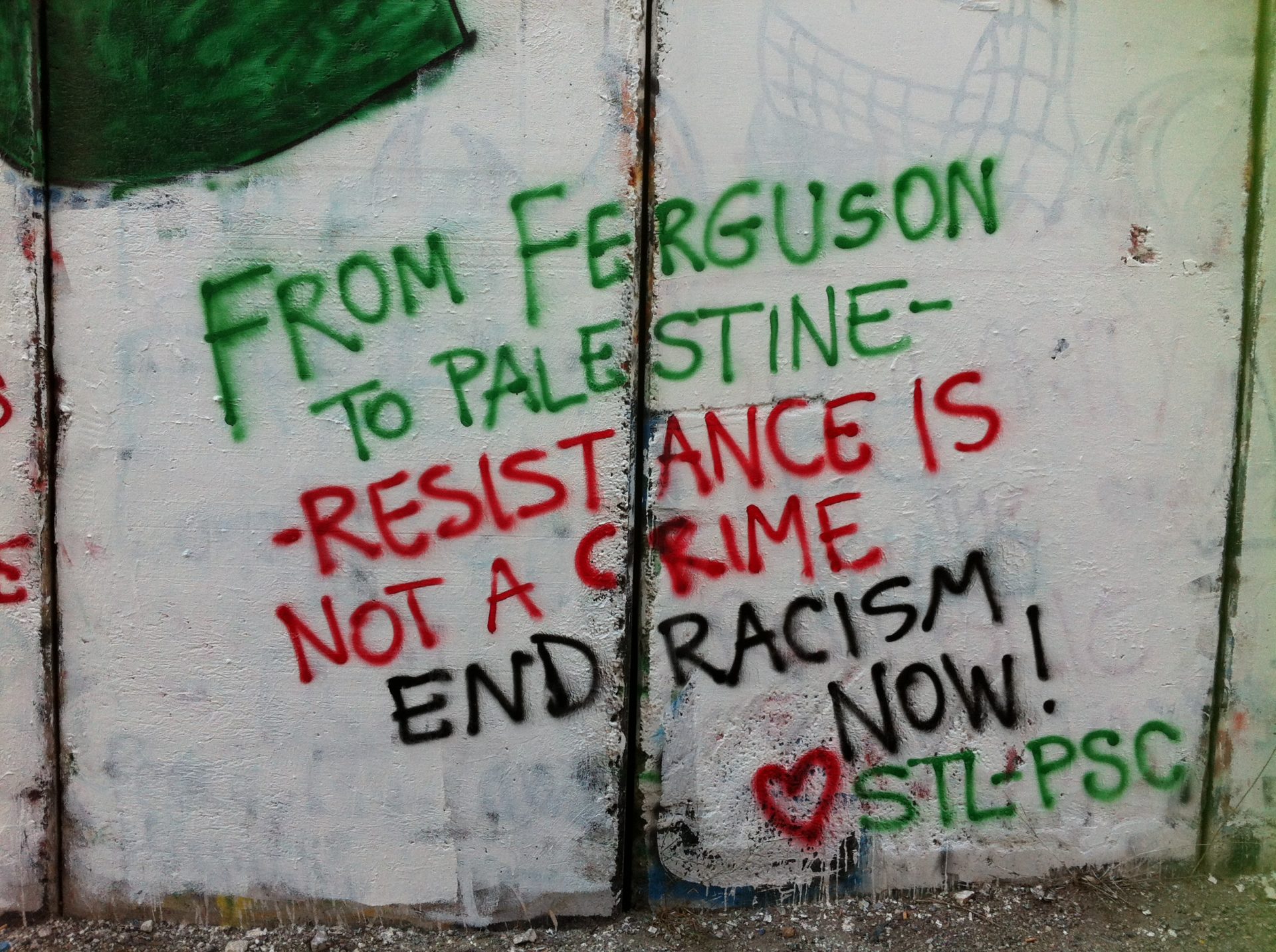 Ferguson2Palestine_wall_graffiti